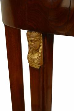 Austrian Biedermeier Mahogany Demilune Console Table - 1427703