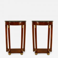 Austrian Biedermeier Mahogany Demilune Console Table - 1430448