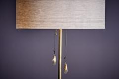 Austrian Brass Floorlamp with brass pull chains crafted by Carl Aub ck - 3895388