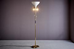 Austrian Brass Floorlamp with brass pull chains crafted by Carl Aub ck - 3895391