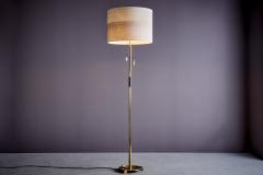 Austrian Brass Floorlamp with brass pull chains crafted by Carl Aub ck - 3895392