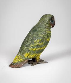 Austrian Cold Paint Bronze Parrot Watch Holder - 3938171