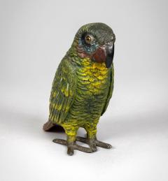 Austrian Cold Paint Bronze Parrot Watch Holder - 3938177