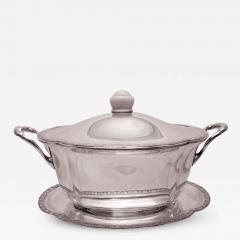 Austrian Continental Silver Tureen Covered Dish With Matching Tray - 3272774