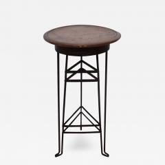 Austrian Early Modern Copper and Steel Gueridon or Side Table - 1802993