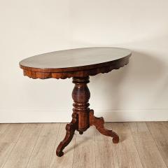 Austrian Mahogany Biedermeier Oval Center Table circa 1840 - 3262001