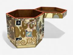 Austrian Modern Storage Box Gustav Klimt Style Wallpaper 20th c  - 4704561