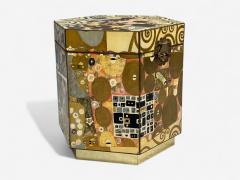 Austrian Modern Storage Box Gustav Klimt Style Wallpaper 20th c  - 4704563