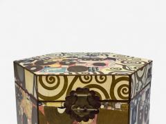 Austrian Modern Storage Box Gustav Klimt Style Wallpaper 20th c  - 4704564