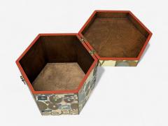 Austrian Modern Storage Box Gustav Klimt Style Wallpaper 20th c  - 4704565