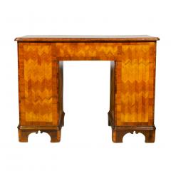 Austrian Neoclassic Parquetry Pedestal Desk - 3786285