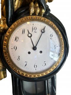 Austrian Neoclassical Giltwood And Green Painted Wall Clock - 4507109