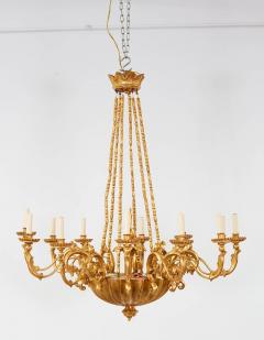 Austrian Neoclassical Giltwood Chandelier - 2869540