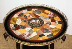 Austrian Neoclassical Gueridon with Micro Mosaic and Specimen Marble Top - 1948101