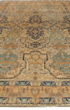 Authentic 1900s Persian Kirman Botanic Handmade Wool Carpet - 2447757