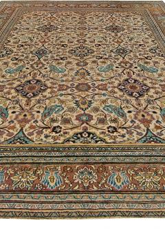 Authentic 1900s Persian Meshad Botanic Colorful Handmade Wool Rug - 2443719