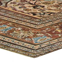 Authentic 1900s Persian Meshad Botanic Colorful Handmade Wool Rug - 2443723