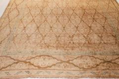 Authentic 1900s Persian Tabriz Handmade Brown Handmade Wool Rug - 2445680