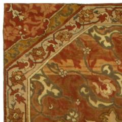Authentic 1900s Turkish Oushak Beige Brown Handmade Wool Rug - 2451100