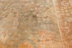 Authentic 1900s Turkish Oushak Handmade Wool Rug - 2450392