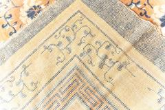 Authentic 19th Century Chinese Yellow Handmade Wool Rug - 2457326