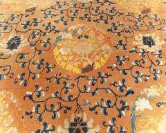 Authentic 19th Century Chinese Yellow Handmade Wool Rug - 2457328