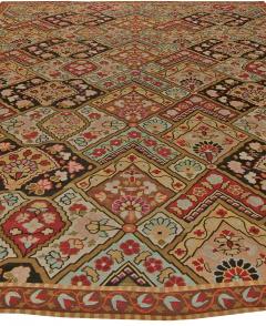 Authentic 19th Century French Aubusson Botanic Colorful Handmade Wool Rug - 2461131