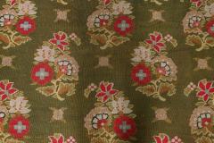 Authentic 19th Century French Aubusson Green Pink Handmade Rug - 2460702
