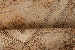 Authentic 19th Century Indian Amritsar Beige Brown Handmade Wool Rug - 2461232
