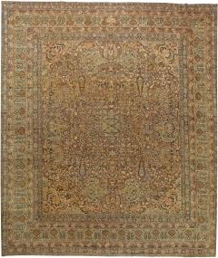 Authentic 19th Century Oversized Persian Kirman Handmade Wool Rug - 2461954