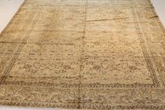 Authentic 19th Century Persian Kirman Beige Handmade Wool Carpet - 2465010