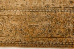 Authentic 19th Century Persian Kirman Beige Handmade Wool Carpet - 2465012