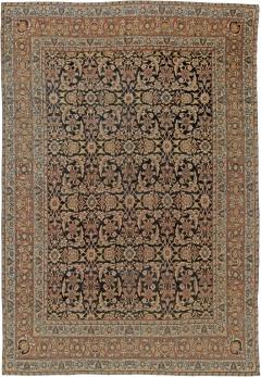 Authentic 19th Century Persian Kirman Botanic Handmade Wool Rug - 2461524