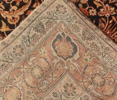 Authentic 19th Century Persian Kirman Botanic Handmade Wool Rug - 2461526