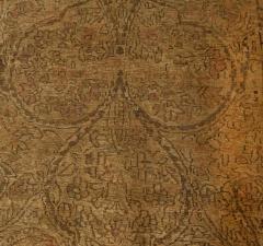Authentic 19th Century Persian Kirman Botanic Handmade Wool Rug - 2461891
