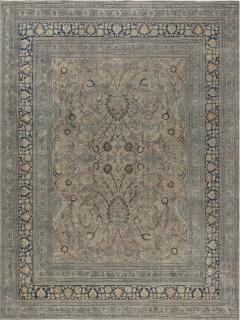 Authentic 19th Century Persian Meshad Handmade Wool Carpet - 2462002
