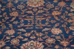 Authentic 19th Century Persian Sultanabad Blue Red Hand Knotted Wool Rug - 2462123