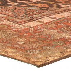 Authentic 19th Century Persian Sultanabad Brown Handmade Wool Rug - 2465350