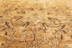 Authentic 19th Century Persian Sultanabad Orange Brown Handmade Wool Rug - 2465278