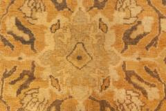 Authentic 19th Century Persian Sultanabad Orange Brown Handmade Wool Rug - 2465280
