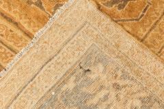 Authentic 19th Century Persian Sultanabad Orange Brown Handmade Wool Rug - 2465281