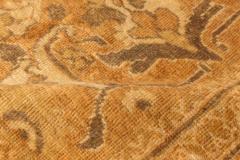 Authentic 19th Century Persian Sultanabad Orange Brown Handmade Wool Rug - 2465289