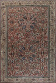 Authentic 19th Century Persian Sultanabad Red Handmade Wool Rug - 2462023