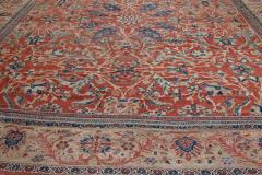 Authentic 19th Century Persian Sultanabad Red Handmade Wool Rug - 2462025