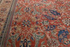 Authentic 19th Century Persian Sultanabad Red Handmade Wool Rug - 2462030