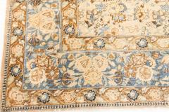 Authentic 19th Century Persian Tabriz Beige Blue Handmade Wool Carpet - 2465128