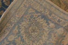Authentic 19th Century Persian Tabriz Beige Brown Blue Handmade Wool Carpet - 2465008