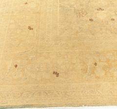Authentic 19th Century Persian Tabriz Botanic Brown Hand Knotted Wool Rug - 2461764