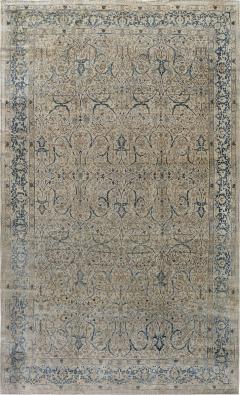 Authentic 19th Century Persian Tabriz Botanic Handmade Wool Rug - 2464997