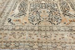 Authentic 19th Century Persian Tabriz Botanic Handwoven Wool Rug - 2461998